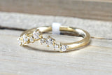 14kt White Gold Diamond Curve Ring