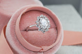 Lab Grown Diamond Oval Cut Halo Diamond Ring M3100