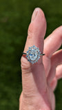 Lab Grown Diamond Oval Cut Halo Diamond Ring M3100