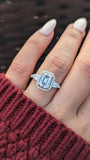 Emerald Cut Moissanite Grandeur Ring M3086