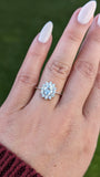 Heirloom Halo Diamond ring with Moissanite M3097
