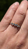 Manhattan 14kt Gold Round Brilliant Baguette Cut Diamond Ring Engagement Wedding Band