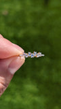 Manhattan 14kt Gold Round Brilliant Baguette Cut Diamond Ring Engagement Wedding Band