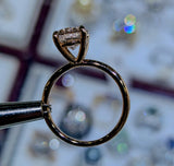 Liz Morganite Ring 14k Gold Oval 10x8 Solitaire