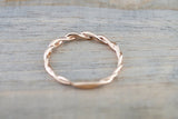 Gold Round Diamond Rope Twist Twined Vine Engagement Pave Ring ASPBR010009