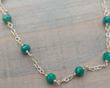 14Kt Yellow Gold Emerald Chain Link Bracelet