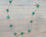 14Kt Yellow Gold Emerald Chain Link Bracelet