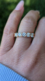 14k Lab Grown Diamond 5 Stone Anniversary Band Ring