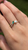 14kt Yellow Gold Natural Emerald, Pearl and Diamond Ring