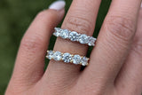 14k Lab Grown Diamond 5 Stone Anniversary Band Ring