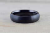 Tungsten Carbide 6mm Domed Brushed Matted Finish Men's Ring