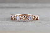 Gold Diamond Bead Bezel Clover ASPBR010045