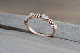 Gold Diamond Bead Bezel Clover ASPBR010045