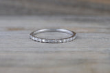Dainty Thin Channel Set Baguette Diamond Band B10076