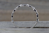 14k White Gold Round Cut Diamond Engagement Pave Ring