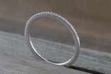 Gold 1mm Diamond Ring Band Stack Dainty B10074