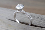 Wedding Set Solitaire Moissanite Diamond Engagement Ring M3085 B10002