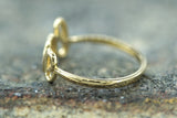 14k Yellow Gold Polished Love Ring Band Promise Anniversary Fashion Solid Stacking Stackable Calligraphy Pen Doodle Writer Journal