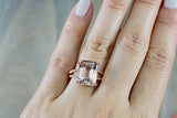 Split Shank Rope With an Emerald Morganite