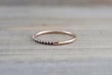 14k Gold Pave Black Diamond Anniversary Wedding Band