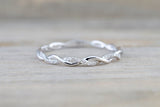 Gold Round Diamond Rope Twist Twined Vine Engagement Pave Ring ASPBR010009