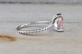 Morganite Bead Ring