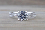 Wedding Set Solitaire Moissanite Diamond Engagement Ring M3085 B10002