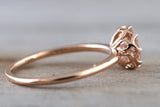Melrose Smooth Crown Morganite Ring 6mm
