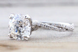 Brea 8mm Charles & Colvard Forever 18k Gold Twist Rope Diamond Ring Moissanite M3075