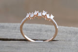 Manhattan 14kt Gold Round Brilliant Baguette Cut Diamond Ring Engagement Wedding Band