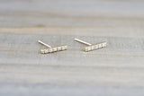 Diamond Bar Studs Earrings