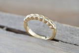 Dana 14k Yellow Gold Milgrain Etched Vintage Band Ring