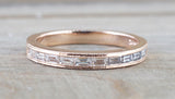 Baguette Diamond Diamond Milgrain Etched Channel Set 2.5mm