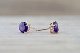 Amethyst Stud 7mm