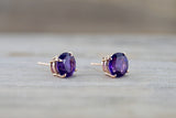 Amethyst Stud 7mm