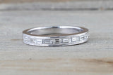 Baguette Diamond Diamond Milgrain Etched Channel Set 2.5mm