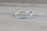 18k White Gold Diamond Key Fashion Ring Love