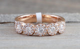 Diamond Halo 5 Stone Anniversary Band