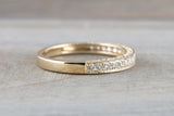 14kt Yellow Gold Diamond Milgrain Etching Vintage Wedding Engagement Anniversary Band Ring Filigree Vine