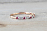 Gold Round Cut Ruby Diamond Ring ASPBR010064