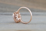 Double Halo Cushion Morganite