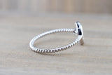 14k Gold Solid Star Moon Open Ring Band