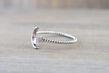 14k Gold Solid Star Moon Open Ring Band