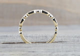 14k Yellow Gold Diamond Vintage Milgrain Bezel Band Ring Wedding