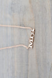 14k Solid Rose Gold MRS necklace with chain 17 total