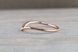Gold Diamond Curve Chevron V Groove Ring Band Stack B10059