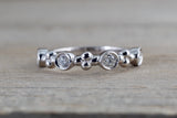 Gold Diamond Bead Bezel Clover ASPBR010045