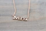 14k Solid Rose Gold MRS necklace with chain 17 total