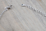 18k White Gold Diamond Charm Bracelet Dangling