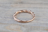 Gold Round Diamond Rope Twined Vine Ring ASPBR010001